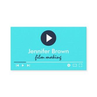 Teal Blue Film Production Editor Video Director