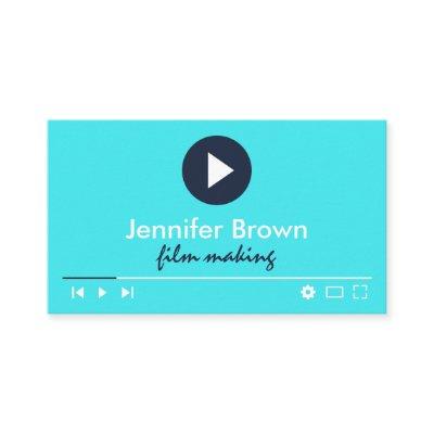 Teal Blue Film Production Editor Video Director