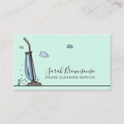 Teal Blue Janitorial Maid House Cleaning Services