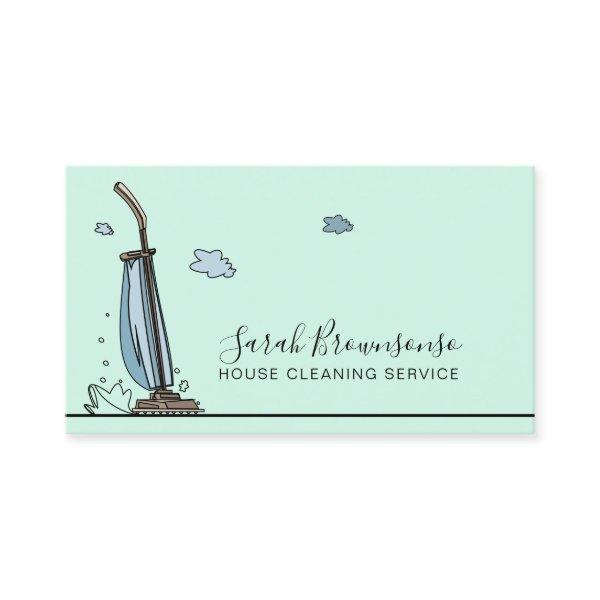 Teal Blue Janitorial Maid House Cleaning Services