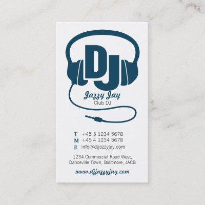 teal blue & white DJ promoter