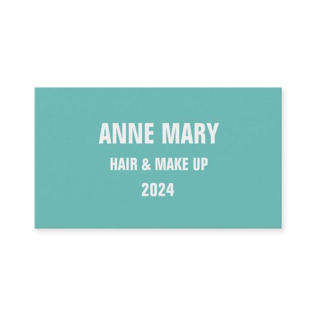 Teal Blue White Hair & Make Up Stylish Modern 2024