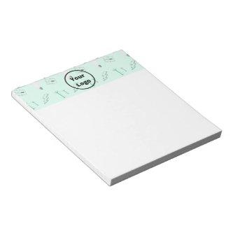 Teal electric business pattern notepad