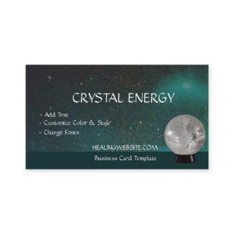 Teal Galaxy Healing Crystal Ball