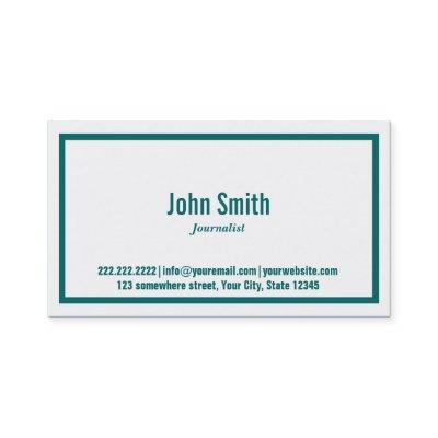 Teal Green Border Journalist