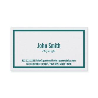Teal Green Border Playwright