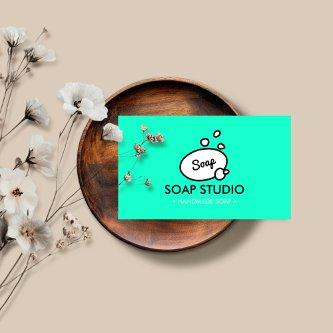Teal Illustrated soap