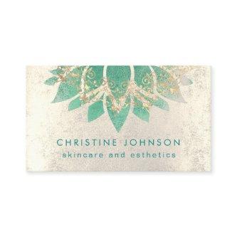 teal lotus flower skincare and esthetics