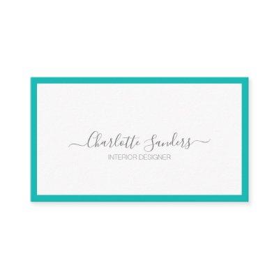 Teal luxury minimal chic modern typography