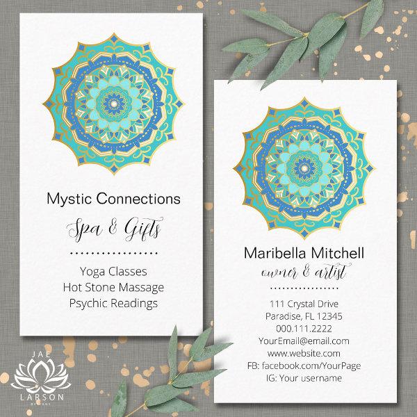 Teal Mandala Energy Healer Yoga Reiki Spa