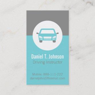Teal Modern Professional Car Driving Instructor
