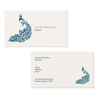 Teal Peacock Bold Stylish Art Deco Design