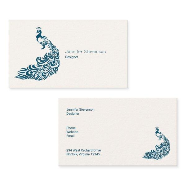 Teal Peacock Bold Stylish Art Deco Design