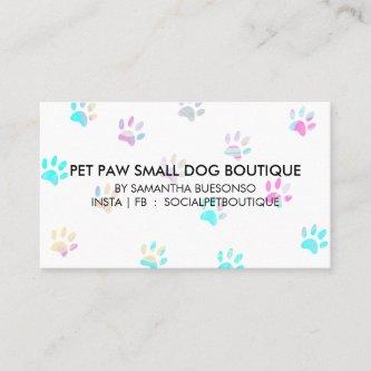 Teal pink paws boarding dogs pet grooming
