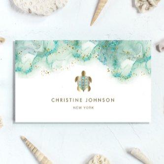 teal sea turtle design
