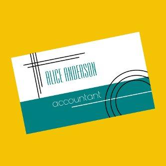Teal simple geometric modern accountant
