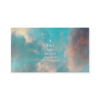 Teal Sky Blue Love Quote