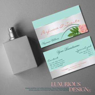 Teal with Silver Decor and Gorgeous Rose Flower