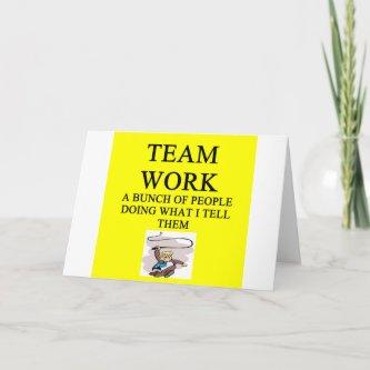 team work joke card