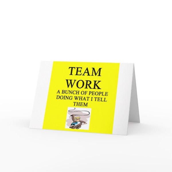 team work joke card