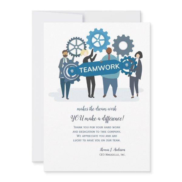 Teamwork Employee Appreciation Card