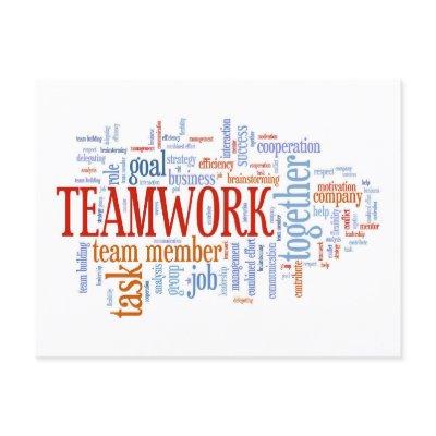 TEAMWORK POSTCARD