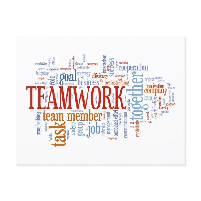 TEAMWORK POSTCARD