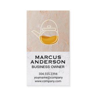 Teapot | Clay Texture Wall White Marble