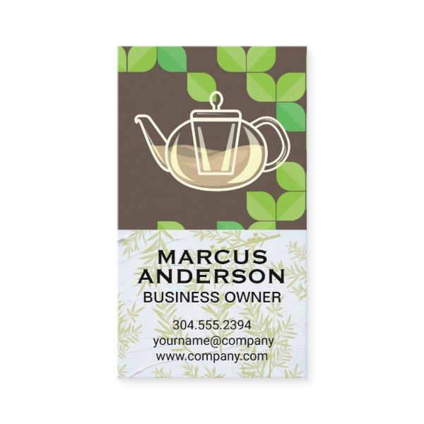 Teapot | Green Leaf | Herbal Branches