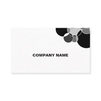 Tech Black and White Geometric Overlapping Circles