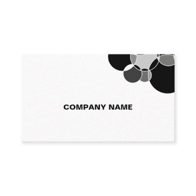 Tech Black and White Geometric Overlapping Circles