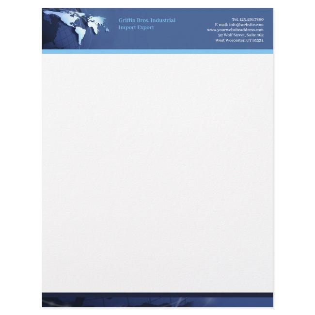 Tech Globe Letterhead