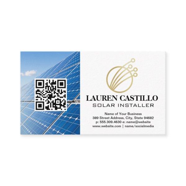 Tech Logo Icon | Solar Panels | QR