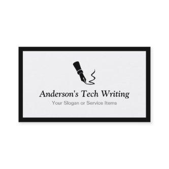 Tech Writer - Classic Black and White Pen Logo