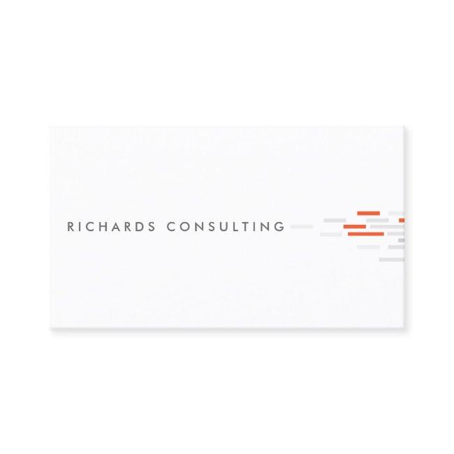 Technical Pattern in White, Gray, Orange