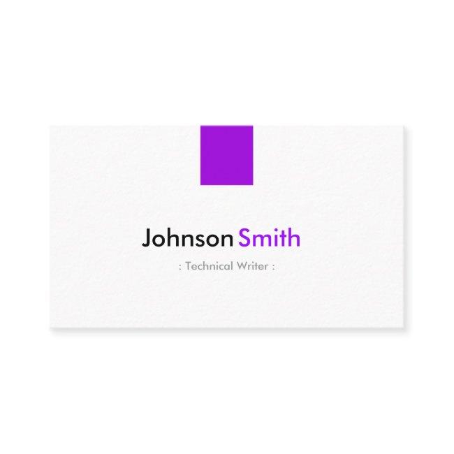 Technical Writer - Simple Purple Violet