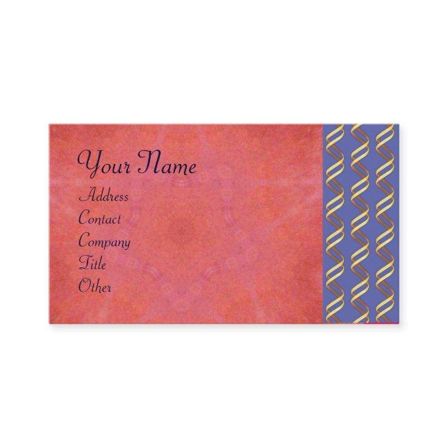 TECHNO INFINITE Gold Swirls In Blue Red Pink