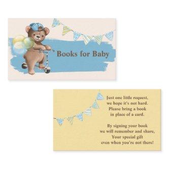 Teddy Bear on Scooter Baby Shower Books for Baby