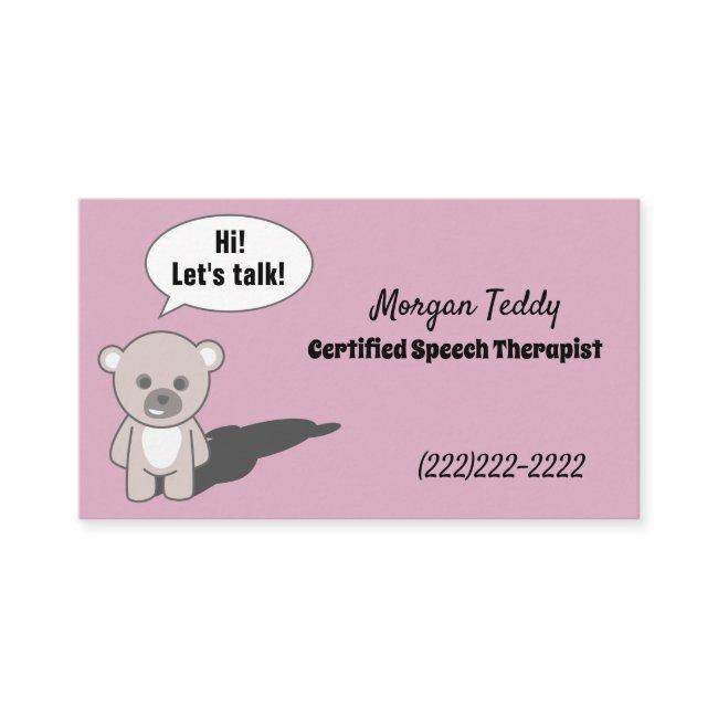 Teddy Bear Talking Print Cute Speech Therapy