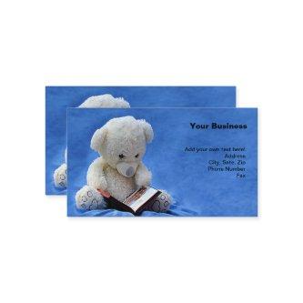Teddy Bear Time to Read Blue Stuffed Animal, ZKOA