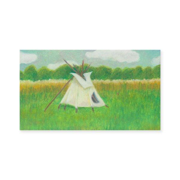 Teepee central Minnesota landscape drawing tipi