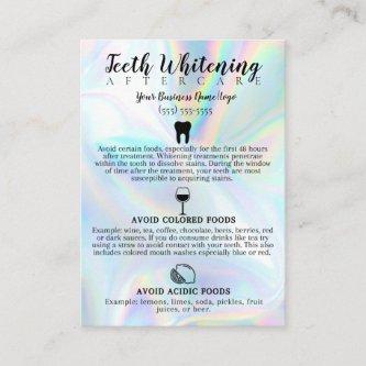 Teeth Whitening Aftercare Instruction