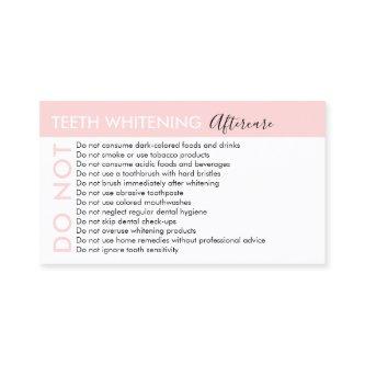 Teeth Whitening Avoids Advices Aftercare