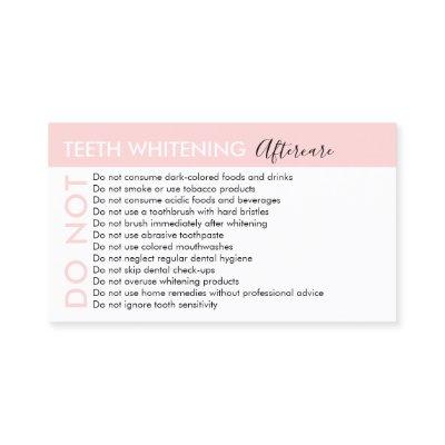 Teeth Whitening Avoids Advices Aftercare