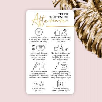 Teeth Whitening White & Gold Care Instructions