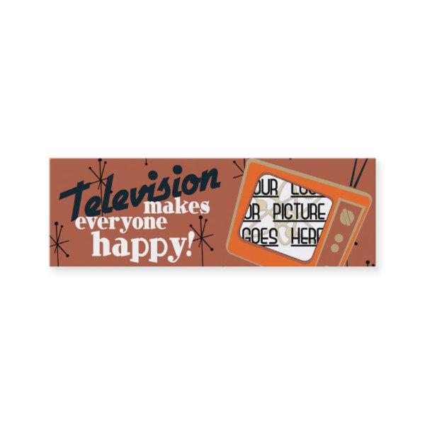 Television Makes Everyone Happy! Copper Brown Mini