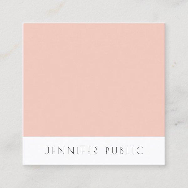 Template Blush Pink White Modern Simple Elegant Square