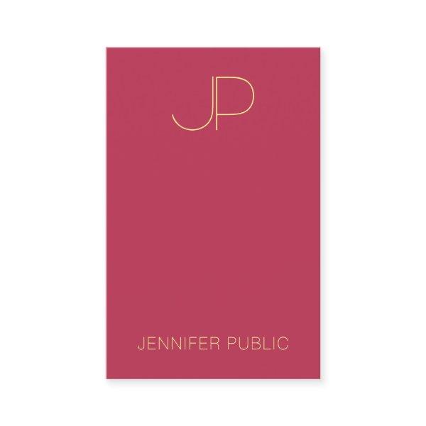 Template Elegant Simple Monogram Vertical Modern