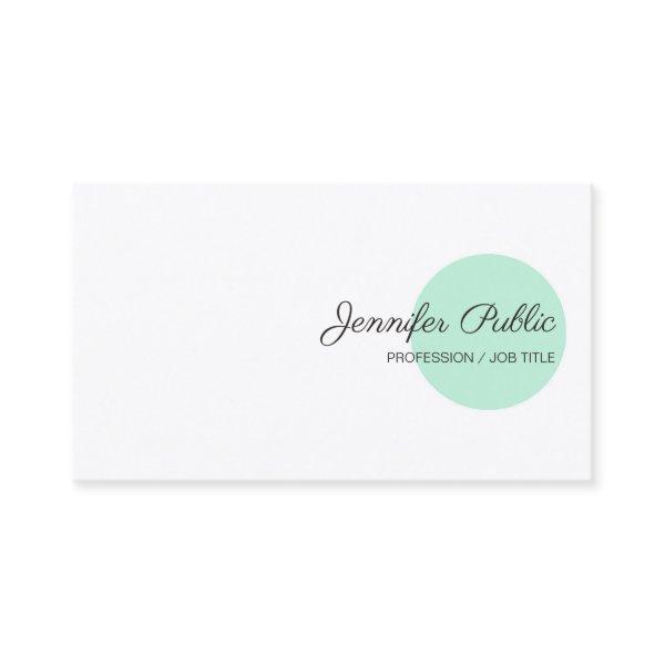 Template Mint Green White Modern Handwriting Text