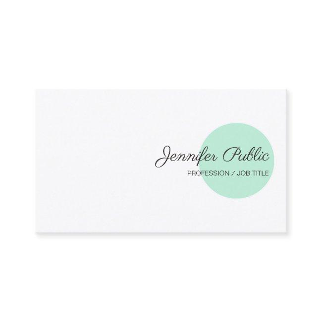 Template Mint Green White Modern Handwriting Text